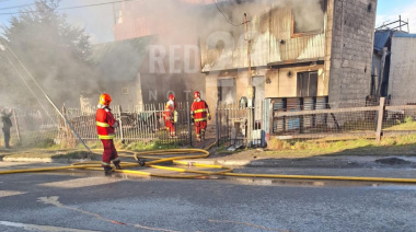 Incendio de vivienda sobre calle Torelli