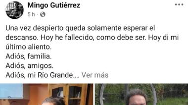 Último mensaje de Oscar “Mingo” Gutiérrez: una despedida plena de historia, cariño y barrio