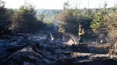 Brigadistas trabajan para evitar la propagación del incendio forestal