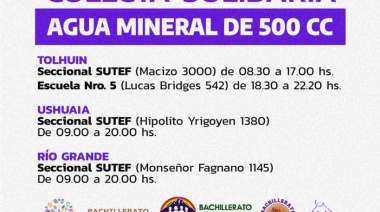 Colecta de agua para brigadistas que se encuentran combatiendo el incendio forestal