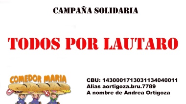 El Comedor de María lanza una campaña de ayuda para joven Lautaro Ortigoza