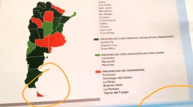 Las Malvinas no estaban en un mapa oficial y se exigió una rectificación
