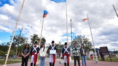 Tolhuin recibió la visita del Regimiento de Infantería 1 Patricios en el día de la Soberanía Nacional