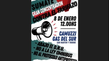 Invitan a manifestarse este lunes contra el tarifazo al gas