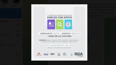 Anunciaron las Primeras Jornadas Internacionales de Empleo con Apoyo