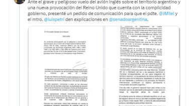 La senadora Duré exige explicaciones al presidente Milei y al ministro Petri