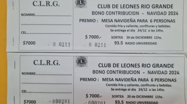 El Club de Leones de Río Grande anuncia su Bono Contribución Navideño