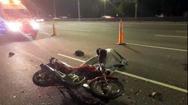 Joven motociclista resultó con lesiones graves
