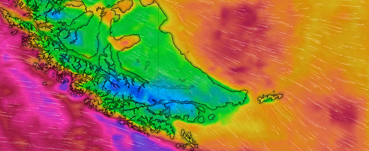 Emitieron una alerta amarilla por fuertes vientos para este fin de semana en Tierra del Fuego
