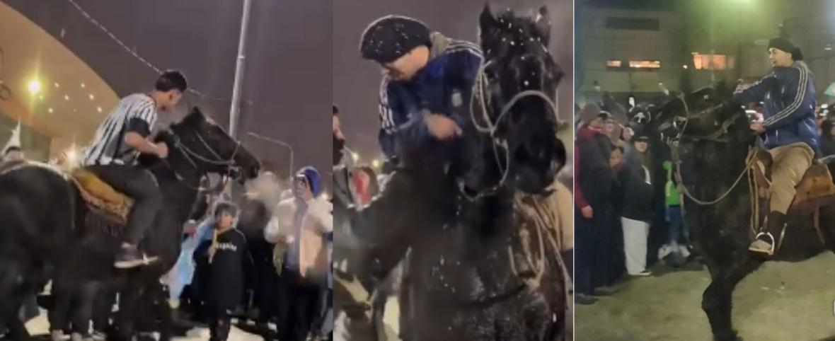 Ushuaia: festejaba el triunfo argentino a caballo, atacó un patrullero y terminó detenido