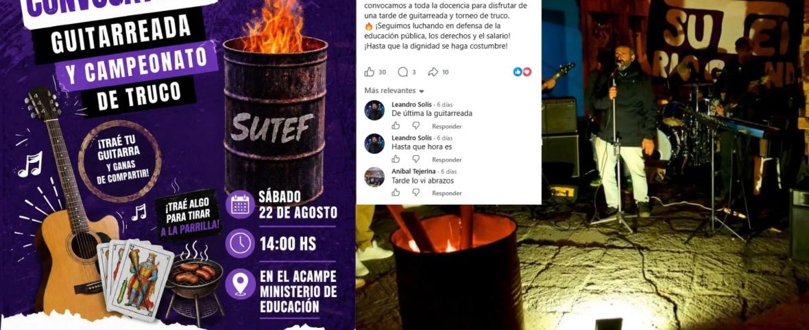 La particular convocatoria al acampe docente frente al Ministerio