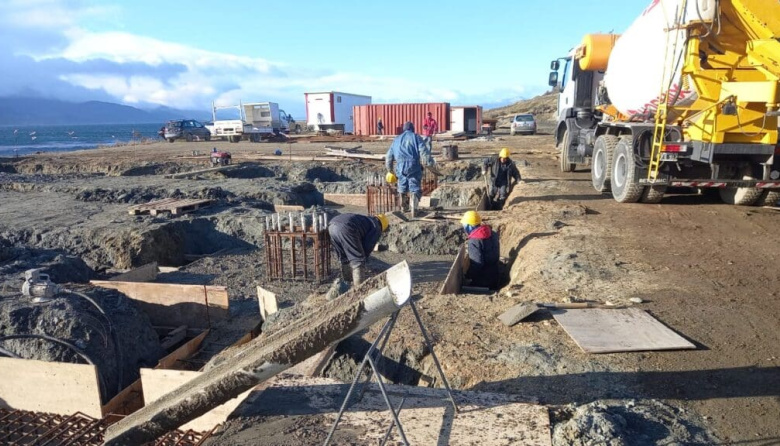 Concluyó la obra de la platea base para el centro logístico antártico en Ushuaia
