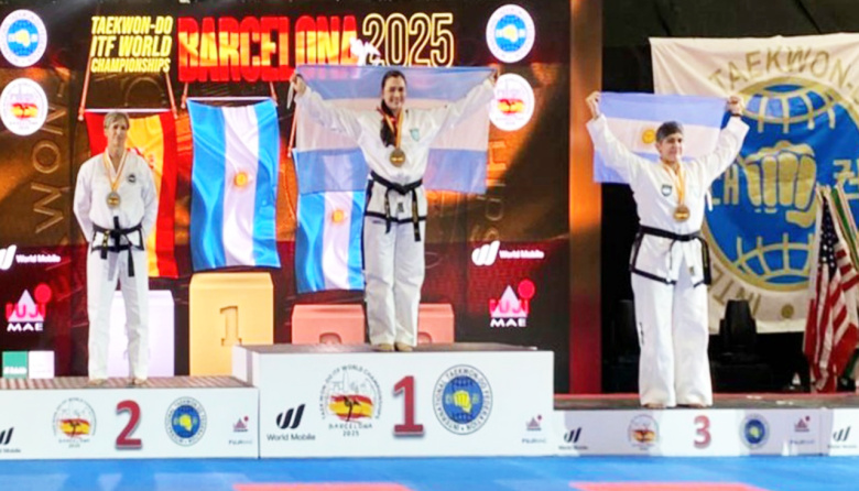 La fueguina Verónica Gutiérrez hizo podio en Barcelona representando a la Argentina