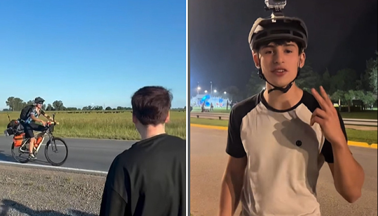 Un joven de Buenos Aires comenzó a pedalear desde Luján y quiere llegar a Ushuaia