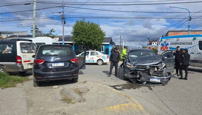 Choque con un herido que fue trasladado al hospital