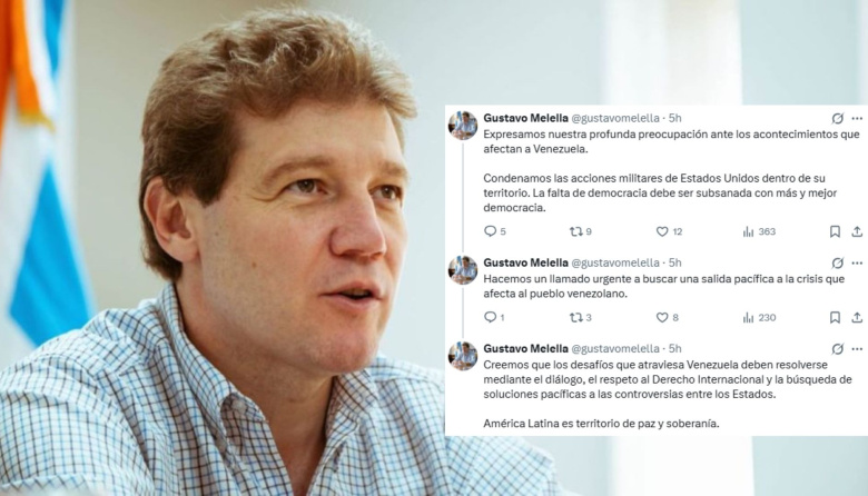 Melella rechazó la intervención de Estados Unidos en Venezuela y pidió paz