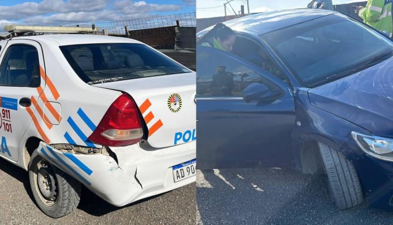 Chocó un patrullero que se dirigía a una emergencia y una agente resultó lesionada