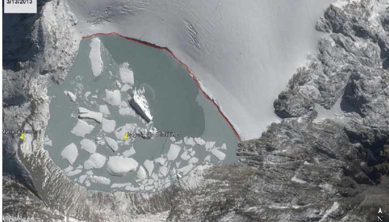 Los glaciares fueguinos perdieron casi la mitad de su superficie en una década