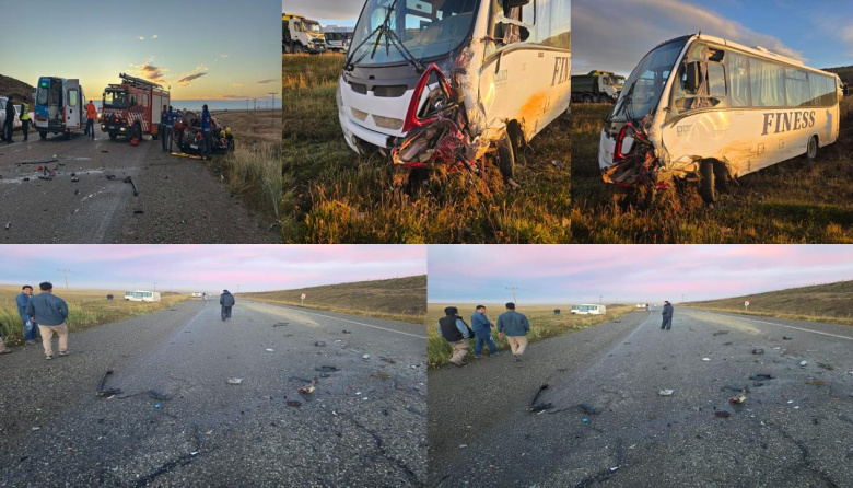 Colisionaron un colectivo y una camioneta en Cabo Domingo