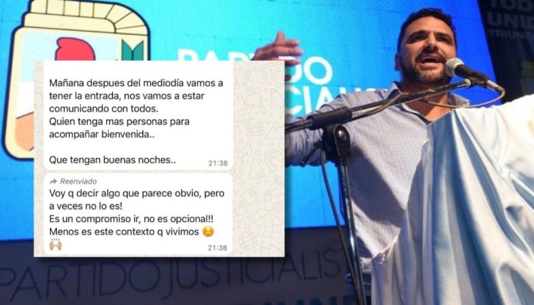 Con planes y contratados: punteros del vuotismo exigen asistencia a un acto político