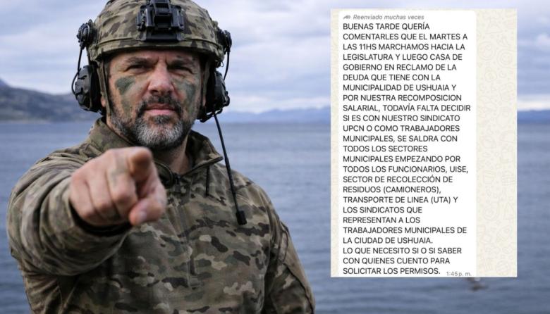Ushuaia: chats revelan presión de funcionarios para garantizar asistencia a una movilización