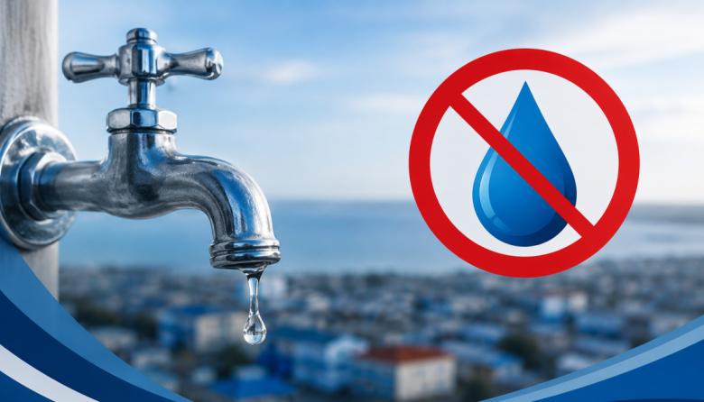 Atención: corte programado de agua y baja presión por trabajos de emergencia en la red