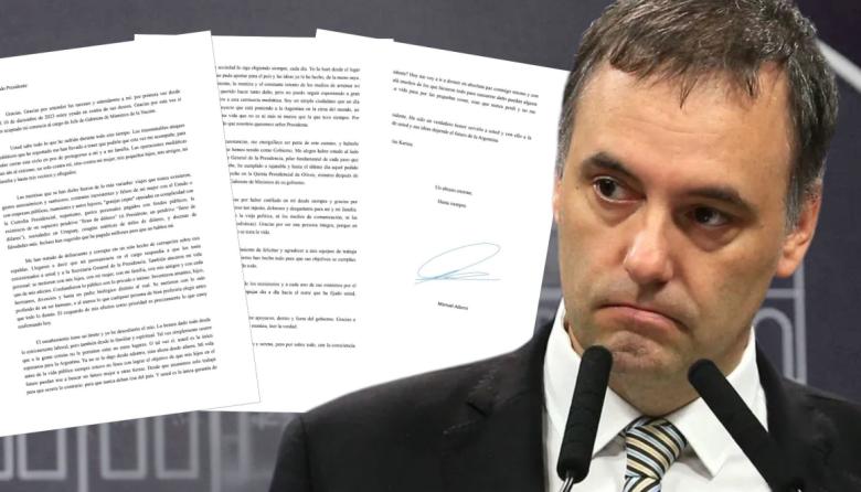Manuel Adorni renunció al Gobierno y responsabilizó a la prensa por su caída