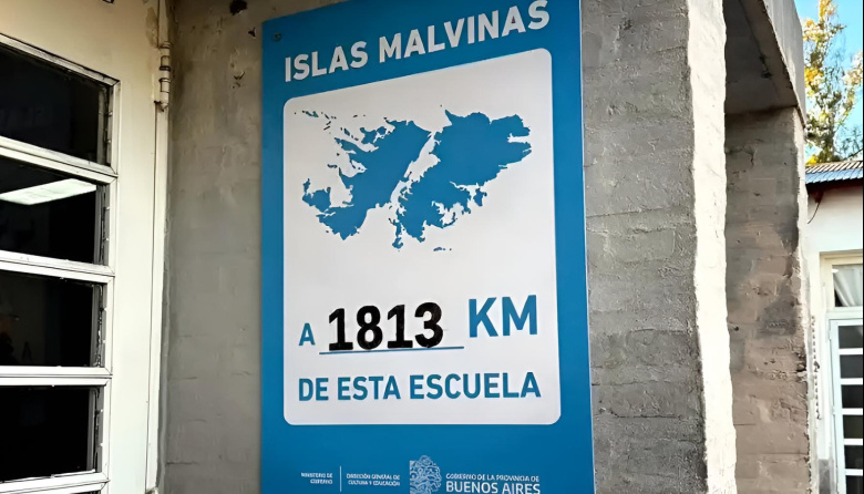 Buscan que todas las escuelas indiquen a qué distancia están de Malvinas