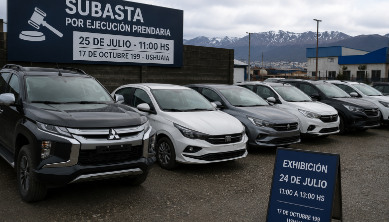 Rematarán siete vehículos en Ushuaia por deudas prendarias