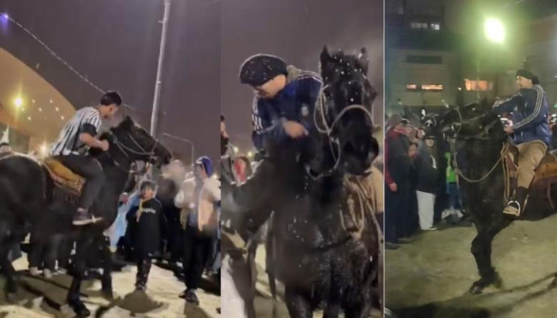 Ushuaia: festejaba el triunfo argentino a caballo, atacó un patrullero y terminó detenido