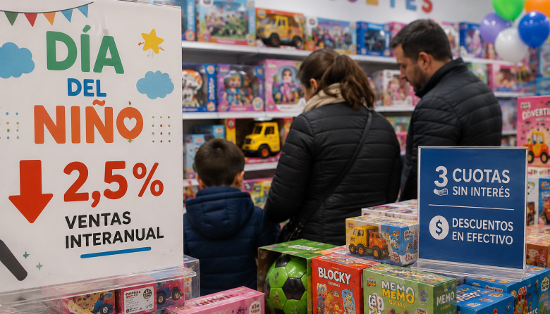 Día del Niño dejó menos ventas y un consumo más ajustado