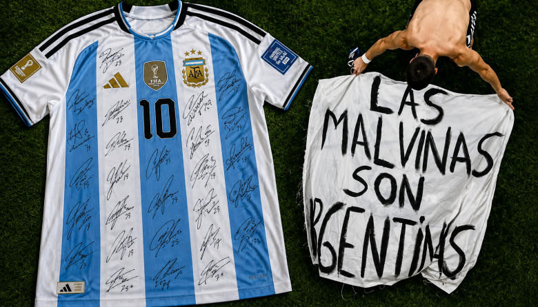 La sábana y la camiseta de la Selección llegarían a Río Grande en septiembre