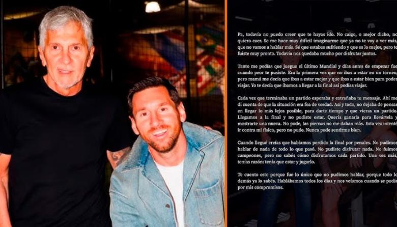 Messi despidió a su padre y mostró el dolor detrás del hombre que lo acompañó toda su vida