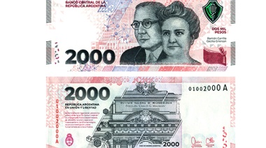 Comienzan a circular los billetes de $2000