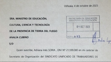 SUTEF solicitó al Ministerio de Educación la devolución de descuentos por paro