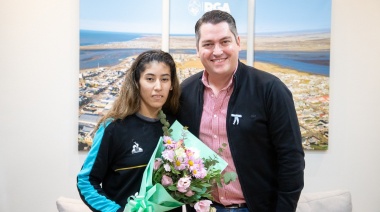 El Intendente Martín Pérez recibió a la judoca riograndense Rocío Ledesma