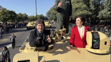 Luego de la firma por el Pacto de Mayo el presidente Javier Milei encabezó el desfile militar por el 9 de Julio