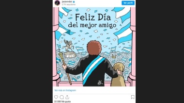 Milei dedicó un posteo por el Día del Amigo a su perro Conan