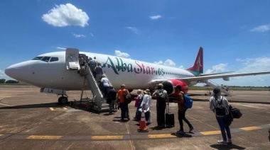 Un avión de la aerolínea AlbaStar aterrizó en Ushuaia