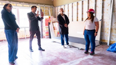 Obras en las salas de música del Polivalente de Ushuaia