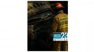 Se incendió un auto en el estacionamiento de Mirgor