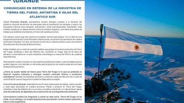 Provincia Grande rechaza la quita de aranceles y alerta sobre impacto en la industria fueguina