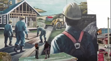 El mural de la fueguina Mercedes Chiesa logró el segundo lugar a nivel mundial
