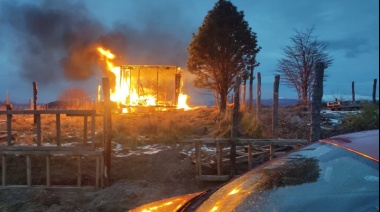 Alarma por incendio de una casilla en Valle de los Coihues