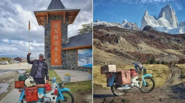 La odisea patagónica que conquistó Alaska en una moto de 90 cc