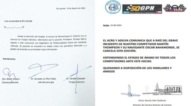 Tras el grave accidente de Martín Thompson, se canceló el Gran Premio de la Hermandad