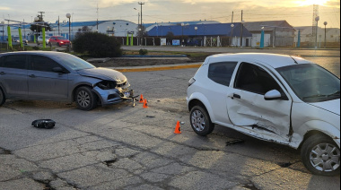 Choque con una persona trasladada al hospital