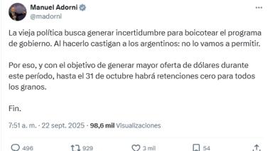 Con sello electoral: el Gobierno elimina retenciones a los granos hasta el 31 de octubre