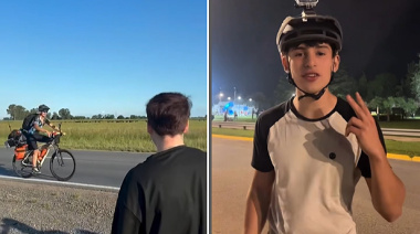 Un joven de Buenos Aires comenzó a pedalear desde Luján y quiere llegar a ushuaia