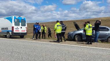 Vuelco con una mujer trasladada al hospital de Río Grande para su atención